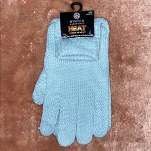 Light Blue Winter Touchscreen Gloves